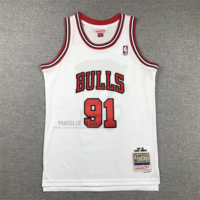 Maglia
 Dennis Rodman NO 91 Bambino
 Chicago Bulls Mitchell & Ness 1997-98 Bianco

